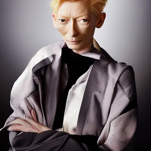 Image similar to Tilda Swinton as member of Faze Clan