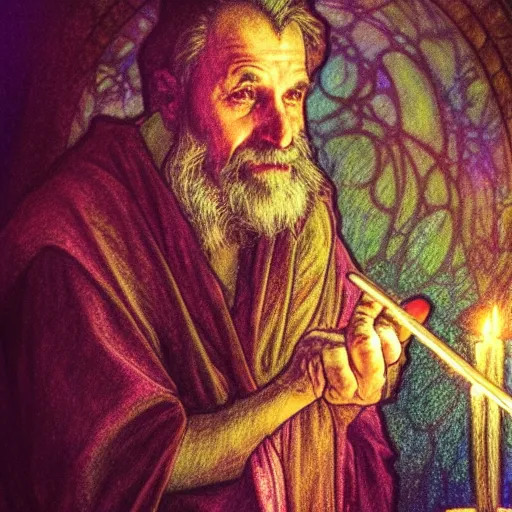 Image similar to a wizard is casting a magic spell, mystic, fantasy, magic, award winning photography, hdr, studio lighting medium close shot, mucha style,