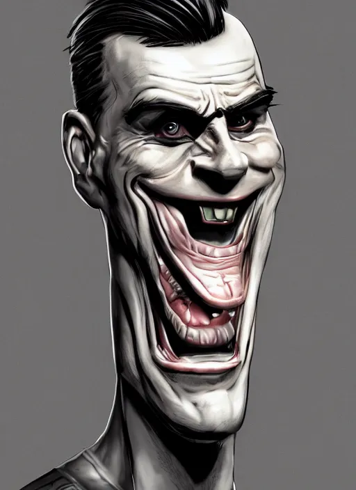 Prompt: character portrait of Steve-O laughing playing Batman, digital art, trending on artstation, 4k