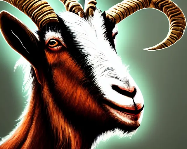 Prompt: goat nfl logo, deep focus, d & d, fantasy, intricate, elegant, highly detailed, digital painting, artstation, concept art, matte, sharp focus, illustration, hearthstone,