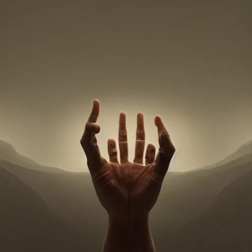 Image similar to The hands of god and death, vertical symmetry, extreme hand detail, photorealistic digital art, by Asher Duran and Greg Rutkowski, 8k, octane render