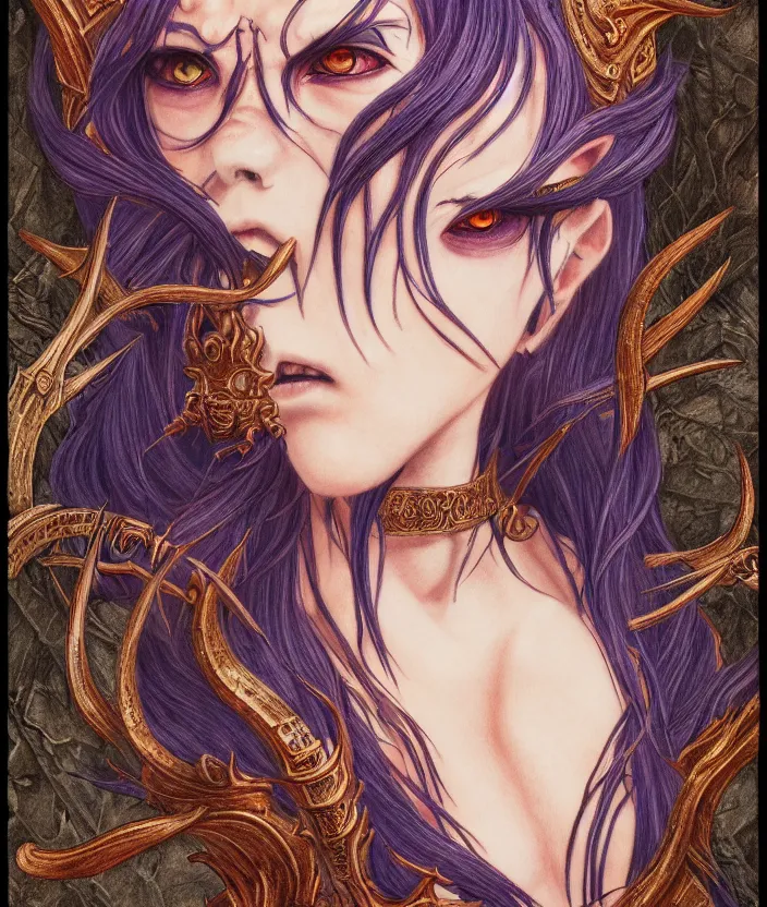 Image similar to portrait of demon lord rimuru tempest, 1 9 2 0's colored pencil, highly detailed, highly accurate, deep aesthetic, 8 k, highly ornate intricate details, cinematic lighting, rich colors, beautiful scenic view, ray tracing, hyperrealistic, photorealistic, cinematic landscape, trending on artstation, concept art,