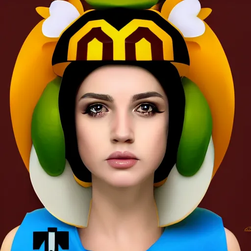Image similar to portrait of Daisy Queen from Mario, digital art, trending on ArtStation, hyperdetalied, ultrarealistic, high quality, concept art,