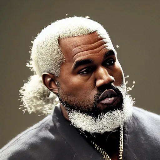 Image similar to kanye playing karl marx in a movie, photo