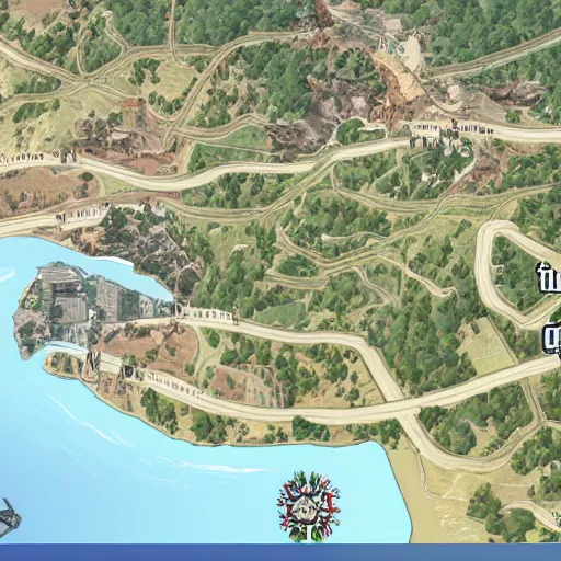 Image similar to the map of Gta V extended by a newer dlc