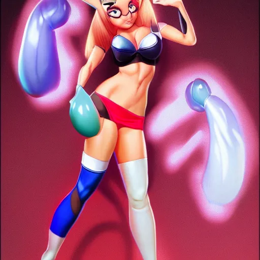 Prompt: ariana grande cosplaying as lola bunny, by artgerm, deviantart