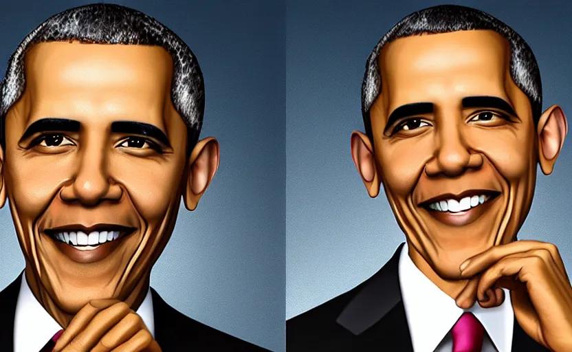 Image similar to obama in the style of roblox