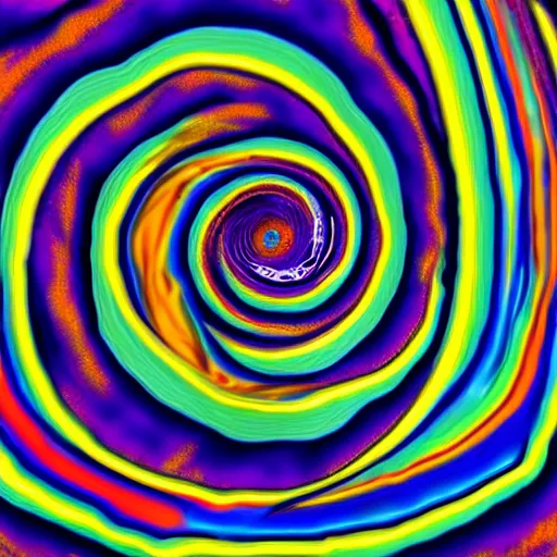 Prompt: a black hole, psychedelic colors