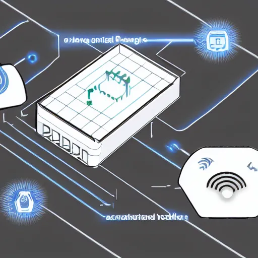Image similar to a 3 d cad drawing of a new advanced next - gen industry disrupting iot device