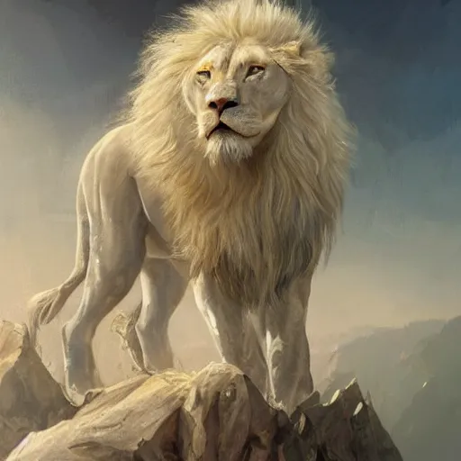 Image similar to a beautfiul award winning commission portrait of an anthro albino lion wearing diamond victorian armour,digital art,art by greg rutkowski,character design by charles bowater,photorealistic,ross tran,hyperdetailed,detailed face,fascinating,2021,western comic style