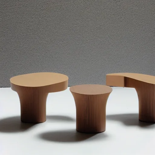 Prompt: the colossus stool by tadao ando