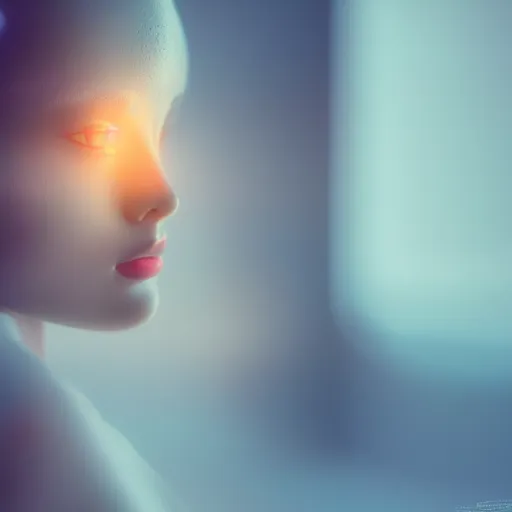 Image similar to human in love with artificial intelligence soft lighting, soft colors, smooth, sharp focus, 4 k wallpaper