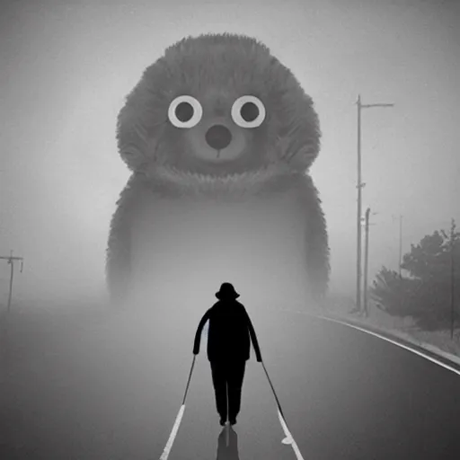 Image similar to flat eric taking a walk in silent hill