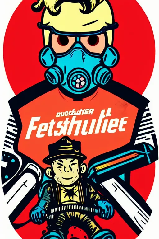 Image similar to fallout 7 6 retro futurist illustration art by butcher billy, sticker, colorful, illustration, highly detailed, simple, smooth and clean vector curves, no jagged lines, vector art, smooth andy warhol style