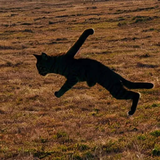 Image similar to photo of a giant flying cat