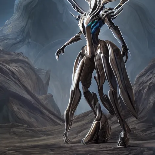 Image similar to ant pov, looking up at a beautiful and stunning giant female warframe, looming over you, unaware of your tiny existence, about to step on the camera, off-white plated armor, sharp claws, full body shot, highly detailed art, epic cinematic shot, realistic, professional digital art, high end digital art, DeviantArt, artstation, Furaffinity, 8k HD render, epic lighting, depth of field