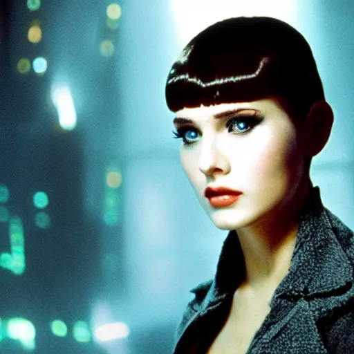 Image similar to studio portrait of joi from blade runner