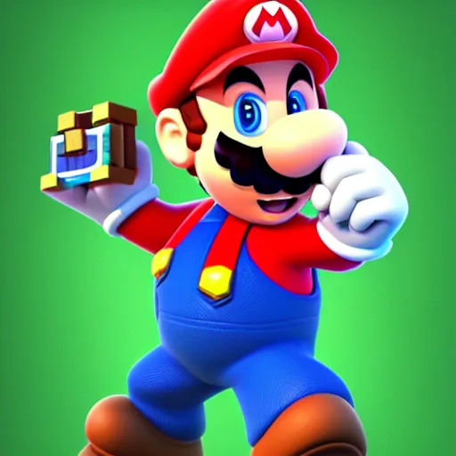 Prompt: Super Mario As A Clash Royale Card