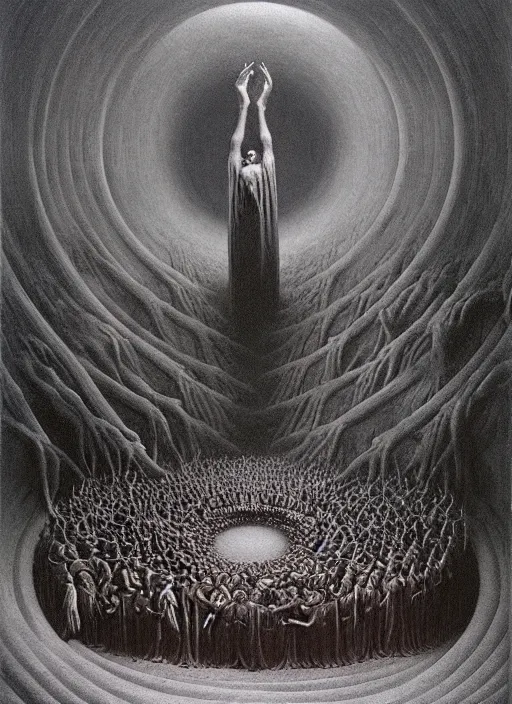 Image similar to the seventh circle of hell from dante's divine comedy. highly detailed painting by zdzisław beksinski 8 k