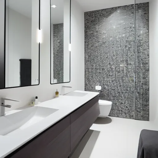 Prompt: modern bathroom design