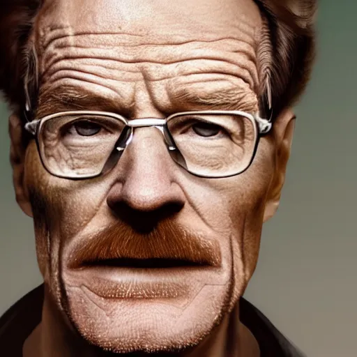 Image similar to A photograph of old Bryan Cranston in his eighties who looks like Bryan Cranston wearing a sweater in the 2010s, Bryan Cranston, taken in the late 2010s, taken on a 2010s Camera, realistic, hyperrealistic, very realistic, highly detailed, very detailed, extremely detailed, detailed, digital art, trending on artstation, headshot and bodyshot, detailed face, very detailed face