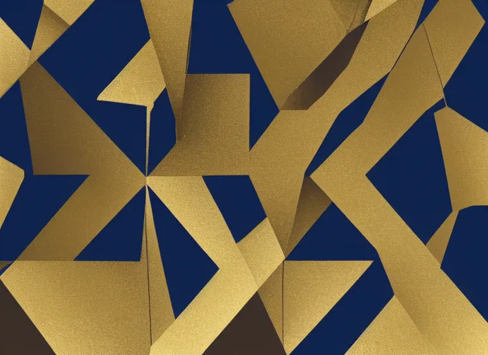 Prompt: geometrical shapes, gold, interior painting