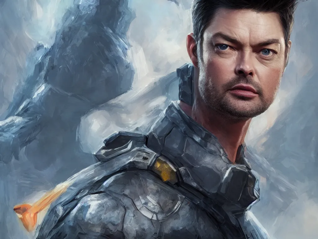 Prompt: Karl Urban from The Boys, portrait, fantasy, vivid colors, fantasy, elegant, concept art, sharp focus, beautiful face, digital art, Hyper-realistic, 4K, Unreal Engine, Highly Detailed, HD, Dramatic Lighting by Brom, trending on Artstation