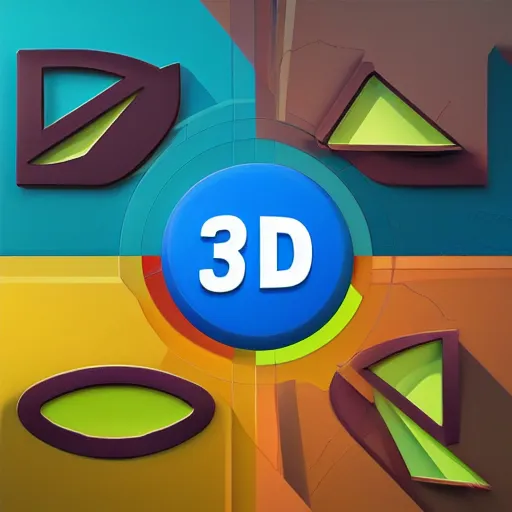 Prompt: arrow 3 d play store app icon material design pixar by rossdraws