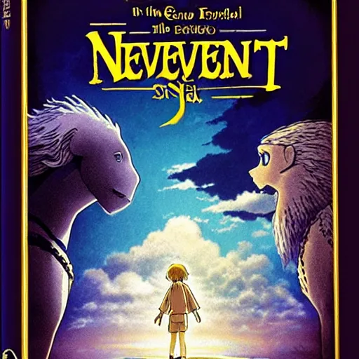 Image similar to Box art of Studio Ghibli's The NeverEnding Story adaption