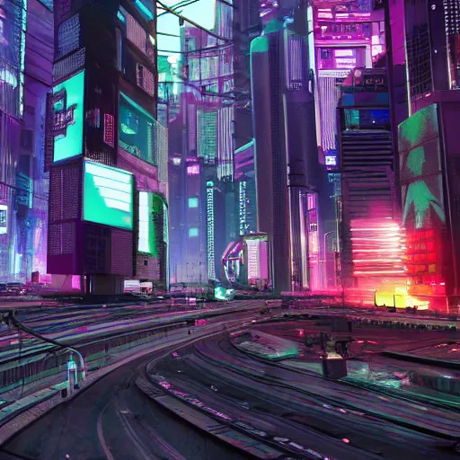 Prompt: cyberpunk city