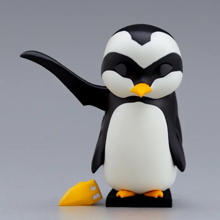 Image similar to a penguin, an anime nendoroid of a penguin, figurine, detailed product photo