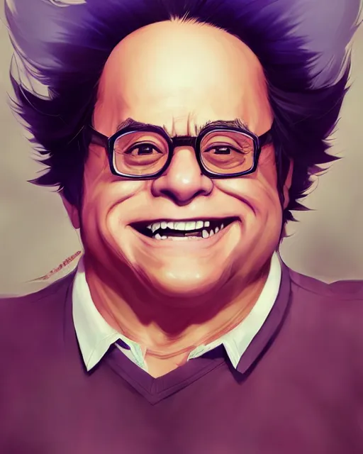 Image similar to anime portrait of Danny devito as an anime man by Stanley Artgerm Lau, WLOP, Rossdraws, James Jean, Andrei Riabovitchev, Marc Simonetti, and Sakimichan, trending on artstation