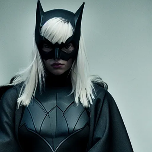 Image similar to Billie Eilish as Batwoman 4k detail