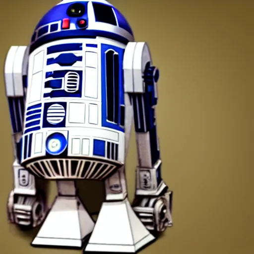 Image similar to the lovechild of r 2 d 2 and c 3 po