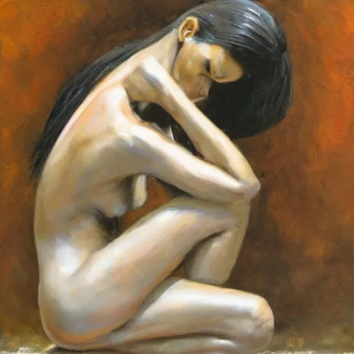 Image similar to A beautiful performance art. There are so many kinds of time. The time by which we measure our lives. Months and years. Or the big time, the time that raises mountains and makes stars. bronze by Emilia Wilk, by Boris Grigoriev tired, blocks