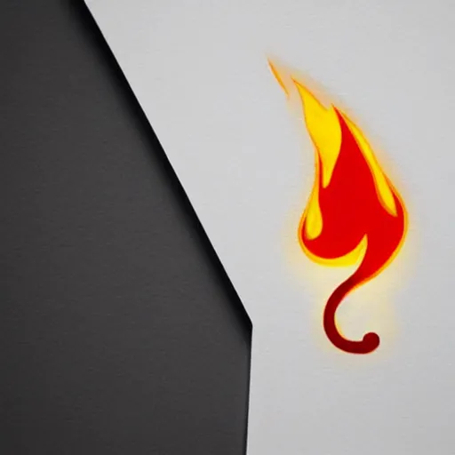 Image similar to simple yet detailed illustration pictogram of fire flames, use of negative space allowed, artwork created by mike mignola and bansky in the style of a tattoo stencil, shaded ink illustration, black and white only, smooth curves