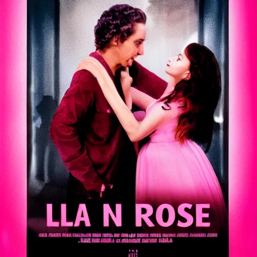 Prompt: la vie en rose as a movie poster.