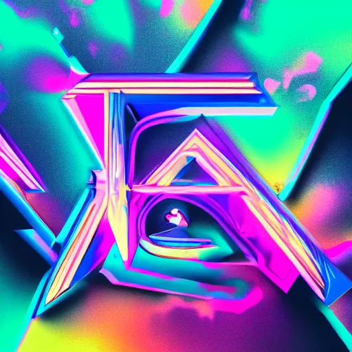 Image similar to a and w vaporwave logo, colorful, digital art, cosmic, 3 d high definition, trending on art station, photorealistic, high resolution, 8 k, octane, hyper detailed, insane details, intricate, elite, ornate, elegant trend, highly detailed and intricate, sharp focus, photography, unreal engine