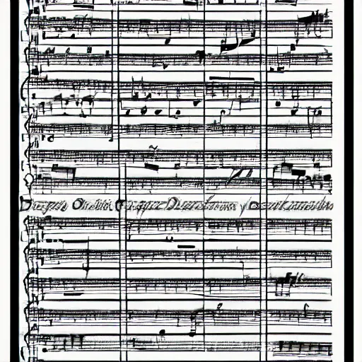 Prompt: graphic sheet music for a piece of music called a demon possessing ur freaking soul