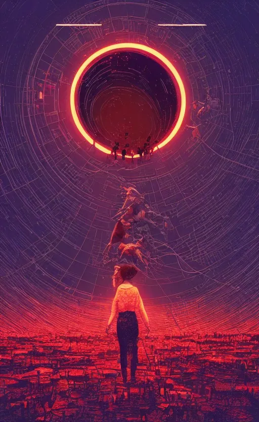 Prompt: an epic love affair with doubt, dark retrowave, glitch art, interstellar, beautifully lit, by geof darrow, artstation, unreal engine