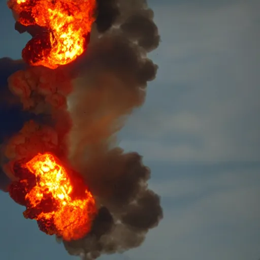 Image similar to red hot burning sphere embedded in fireball explosion with fire, 4 k