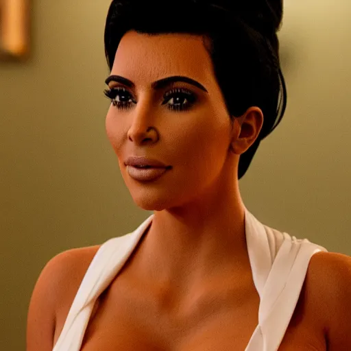 Image similar to kim kardashian as borat in borat, 8k resolution, full HD, cinematic lighting, award winning, anatomically correct