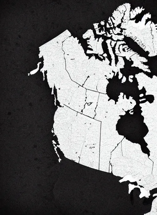 Image similar to professional fine detailed photo of a canada map, iphone photo, instagram, black and white - - cfg _ scale 7