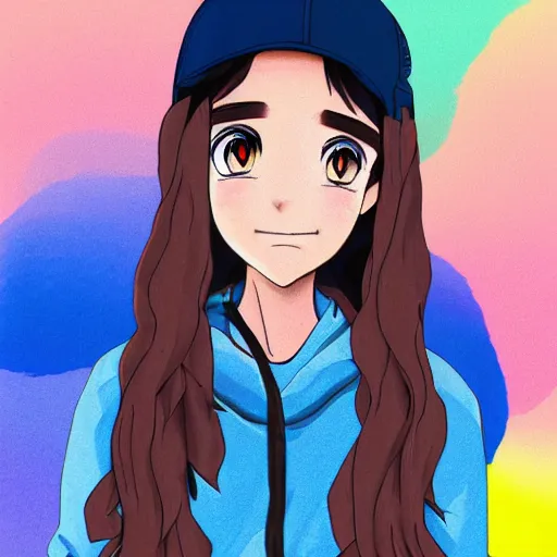 Prompt: hila klein with crooked teeth, recovering from drugs, anime style, digital art, cute, teddy fresh