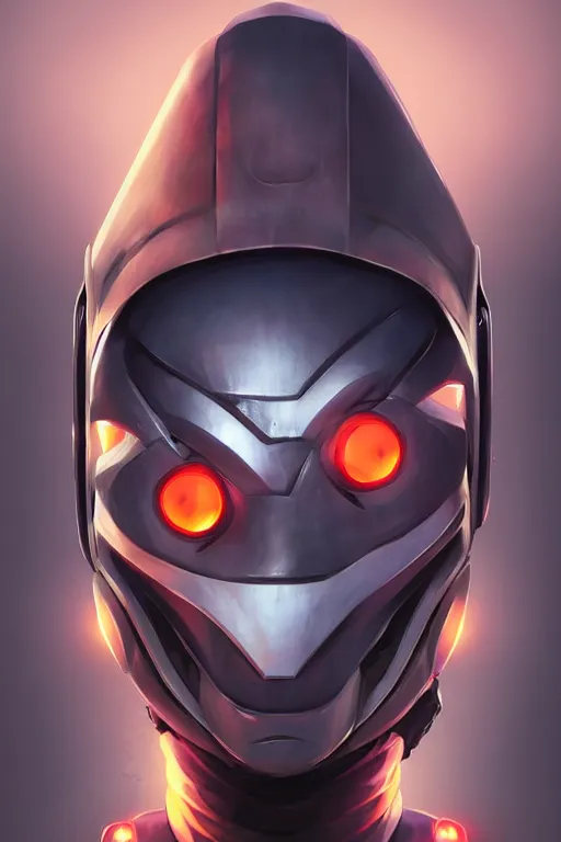 Image similar to epic mask helmet robot ninja portrait stylized as fornite style game design fanart by concept artist gervasio canda, behance hd by jesper ejsing, by rhads, makoto shinkai and lois van baarle, ilya kuvshinov, rossdraws global illumination radiating a glowing aura global illumination ray tracing hdr render in unreal engine 5