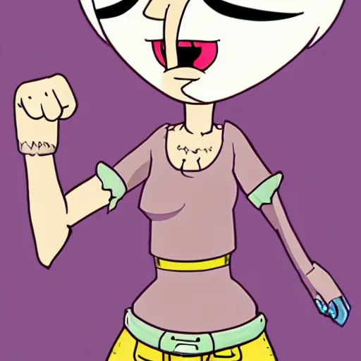 Image similar to Kaitlyn Michelle Siragusa, better known as Amouranth as a character in Regular Show (2010). JG Quintel is the artist. Amouranth is so so so so so beautiful in this animated cartoon Regular Show (2010)