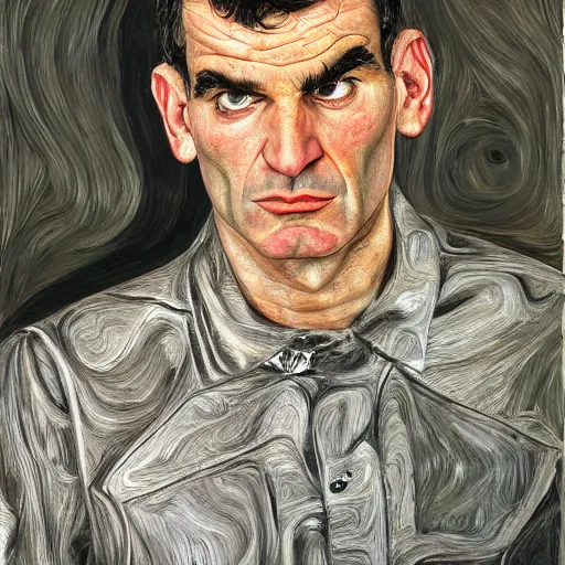 Image similar to high quality high detail painting by lucian freud, hd, henry rollins