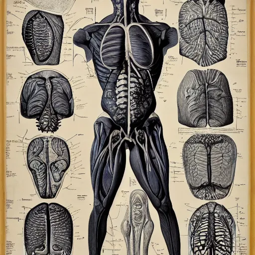 Image similar to jason watkins walter becker gray's anatomy in the style of anatomical diagram 1 0 2 8 x 1 0 2 8