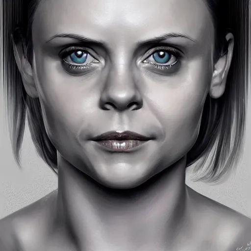 Image similar to fullbody potrait of christina ricci as professional bicyclist, hyper realistic, digital painting. art station. mood lighting, highly detailed, concept art, intricate, sharp focus, by shaun berke - h 1 2 0 0