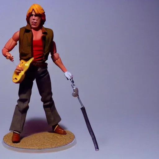 Prompt: Tom Waits as a He-Man action figure from the 1980s